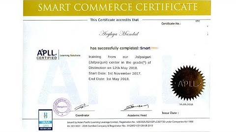 APLL Smart Commerce Certificate Review 2022