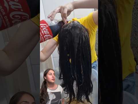 I Washed My Hair With Coca Cola Experiment Testing Cocacola Hair Beautyhacks Crazythings 