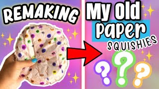 REMAKING MY OLD PAPER SQUISHY! / MINI TUTORIAL!