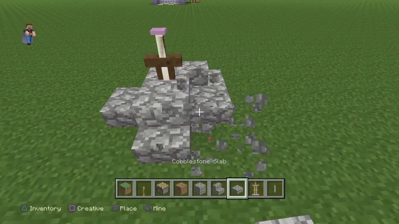 Minecraft PS4 - Sword In Stone Tutorial - YouTube