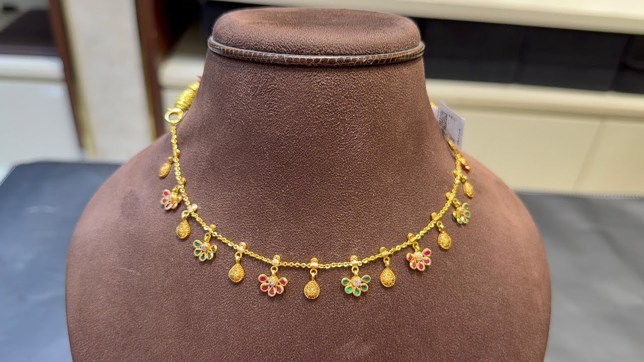 🥰 కేవలం 7 గ్రాములు నుండే తక్కువ బరువులో నెక్లెస్ Lightweight #Necklace Designs #gold #rsbrothers