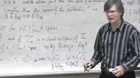 Functional Analysis - Lecture 19 - UCCS MathOnline