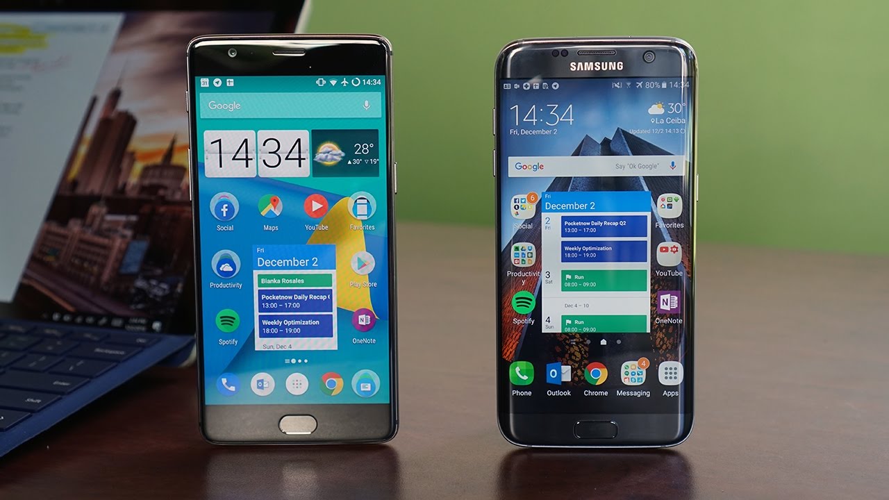 OnePlus 3T vs Samsung Galaxy S7 edge: Flagship killer vs Flagship |  Pocketnow - YouTube
