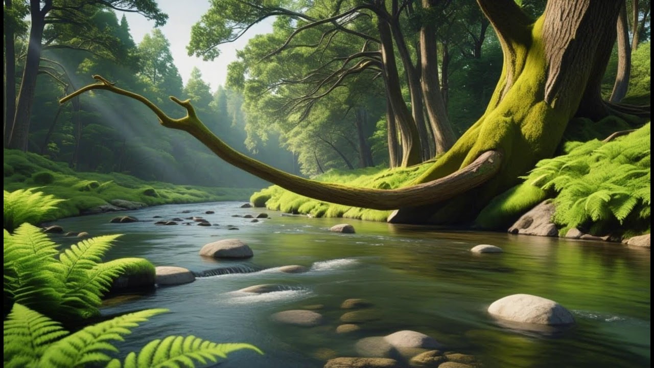 Peaceful Forest Stream and Birdsong, White Noise, Sounds for Relaxation, Meditation and Sleep 