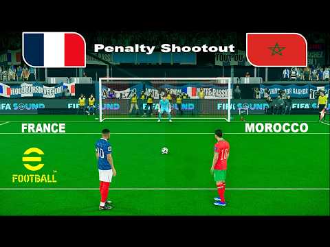 FRANCE vs MOROCCO  | eFOOTBALL Simulation  | PENALTY SHOOTOUT  Match | ePES 21