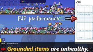 Unlimited Dropped Items In Terraria Can Items On Ground Crash Terraria?