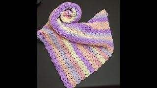 Crochet Quick EASY Stitch for Blankets NO BORDER needed. THIS Builds it's own borders.