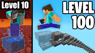 Minecraft IMPOSSIBLE plays ( level 1 to level 100 )