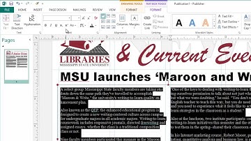 Creating Newsletters in Microsoft Publisher