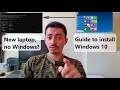 Installing Windows 10 in DOS New Laptop