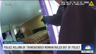 Lapd Killing Of Transgender Woman Ruled Out Of Policy
