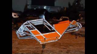 1st coat of paints 90mm Gamyrc Baby Fat Girl chassis #orlandoo (touchups  after curing)