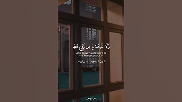 ولا تيائسوا من روح الله ♥️ | تلاوة من ﴿ سورة يوسف ﴾ للقارئ عمر محجوب 🤍🎧
