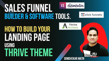 Sales Funnel Tools - How to build  landing page in thrive theme