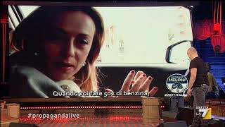 #Propaganda live - Figli e auto in regalo -Giorgia Meloni e le accise sulla benzina