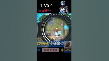 1 VS 4 BEST FREE FIRE 🔥 ONE TAP HEADSHOT TRICKS ✨ #freefireshorts #edit #viral