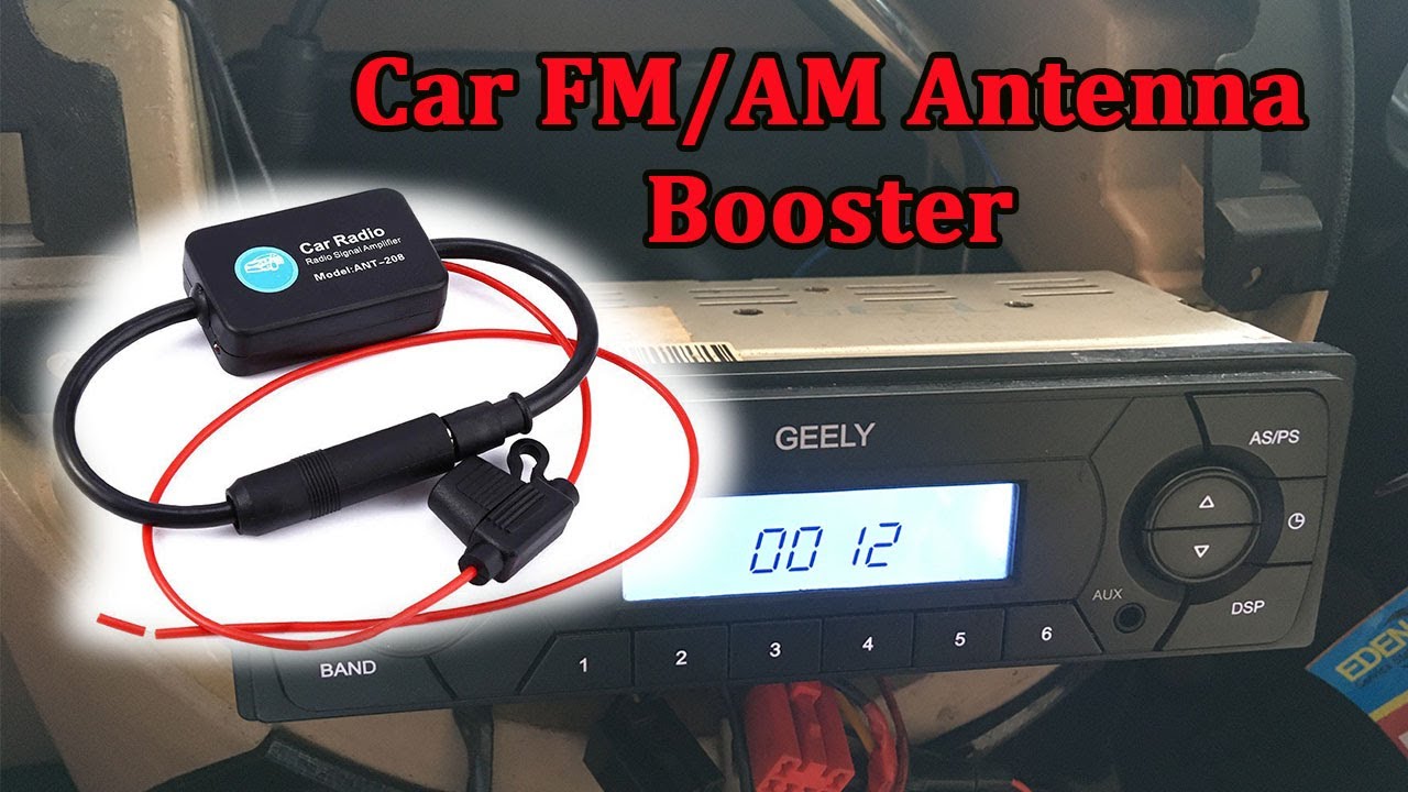 Car FM/AM Antenna Booster Installation and Testing - YouTube