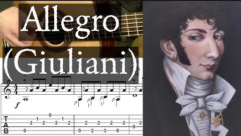 ALLEGRO in A Minor - Mauro Giuliani - Full Tutorial with TABS - Fingerstyle Guitar