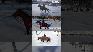 Red Dead Redemption 2 vs The Last of Us 2 vs Ghost of Yōtei! #ghostofyotei #shorts