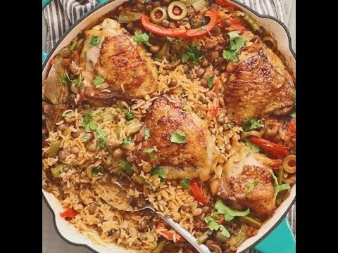 One Pot Puerto Rican Chicken and Rice - YouTube
