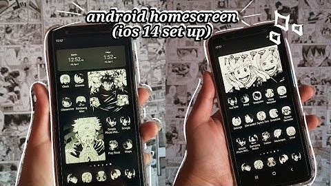 🌱  :: iOS 14 homescreen set-up in android tutorial (anime edition)