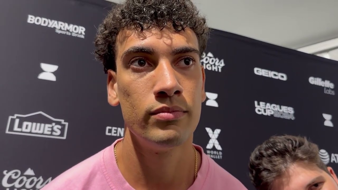 MESSI & Inter Miami: CJ Dos Santos talks (in SPANGLISH) RARE start after Leagues Cup win vs. Puebla