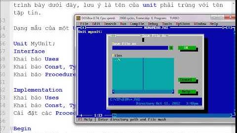 Lập trình Pascal  Bài 8   Unit P2   Vietsource net