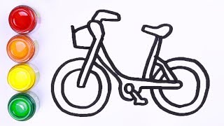 Bagaimana Menggambar Sepeda Menggambar Dan Mewarnai Mudah Untuk Anak A Toy Art Untuk Anak Anak Gambar