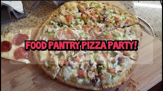 Home made Food Pantry Pizza PAAAARTY!! And a couch hang out! Real life living!