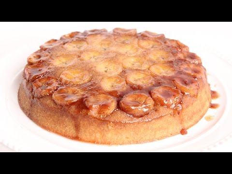 bananas-foster-upside-down-cake-recipe---laura-vitale---laura-in-the-kitchen-episode-955