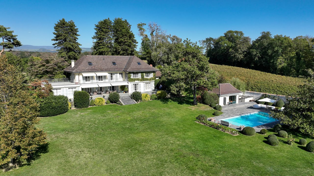 Élégante Propriété à Prangins: 1 Hectare avec Piscine