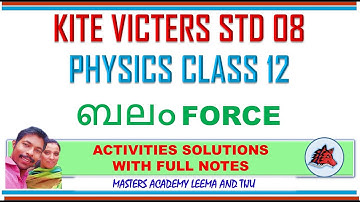 KITE VICTERS STD 08 PHYSICS CLASS 12 SOLUTIONS FORCE BELAM MALAM