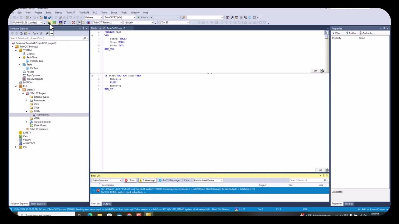 PLC Basic 1:Beckhoff TWINCat3 Basic ST program ST Part 1: - YouTube