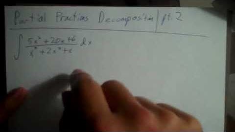 Partial Fractions Decomposition for Antidifferentiation: Part 2