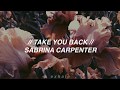 Take You Back Sabrina Carpenter Sub Español mp3