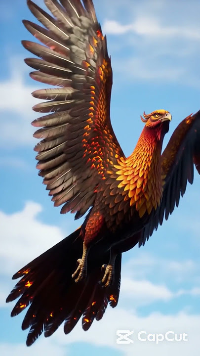 Burung Phoenix Terbang di Langit! 🔥✨ Ajaib & Indah Banget!