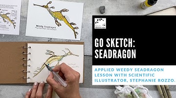 YOU CAN PAINT and DRAW THIS Fish!Weedy Seadragon applied watercolor & ink tutorial: EASY/beginner.