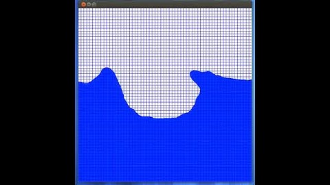 Two dimensional fluid simulator with level set method
