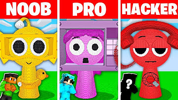 NOOB vs HACKER: I Cheated In a SPRUNKI OC Build Challenge!