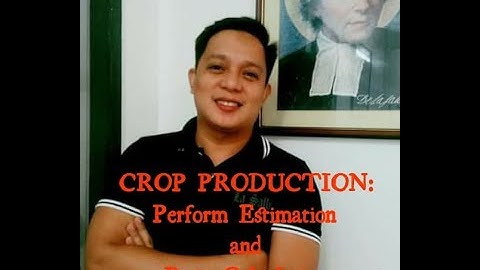 CROP PRODUCTION - Perform Estimation and Basic Calculation