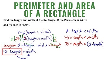 Find the length and width of the Rectangle. If the Perimeter is 24 cm and its Area is 35cm²