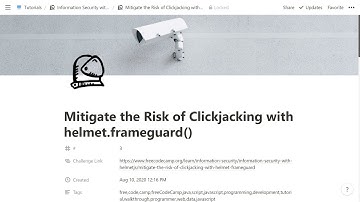 03 - Mitigate the Risk of Clickjacking with helmet.frameguard() -Information Security - freeCodeCamp