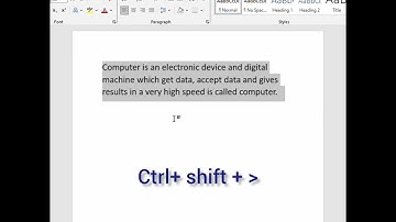 MS word Shortcut key