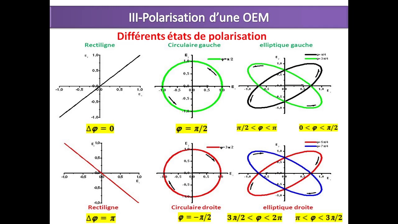 Physique 4 Chapitre 6  OEM Polarisation d'une OEM