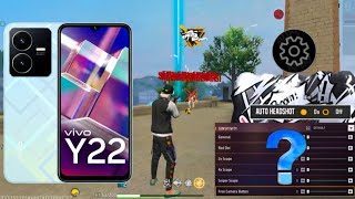 Vivo y22 free fire headshot sensitivity setting 📱best sensitivity settings for vivo y22