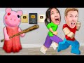 ROBLOX PIGGY In Our Safe House! Piggy Book 2 Chapter 3 Game Challenges with Ex Hacker!