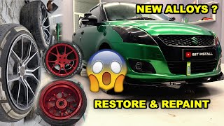 WHY I CHANGE SWIFT 17 INCH ALLOYS COLOUR 2nd TIME| MODIFIED SWIFT WITH 17 INCHES ALLOYS 😱