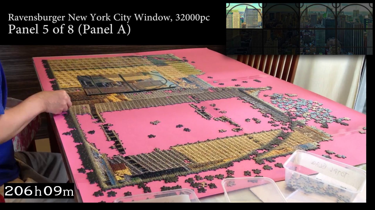 Ravensburger New York City Window - 32000 piece Full Timelapse - YouTube