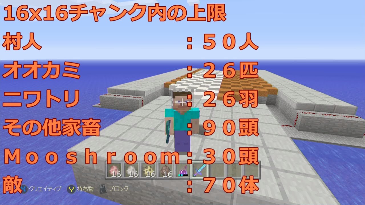 Minecraft Cs 村人等mobの上限を確認してみた Youtube