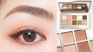 【🔰アイメイク】hinceで❤️塗るだけで綺麗に見える簡単ピンクブラウンメイクのやり方😍| hince New Depth eyeshadow palette